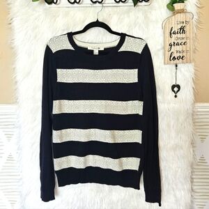 Forever 21 Lace Overlay Pullover Crewneck Sweater